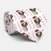 Cravate Clumber Spaniel Père Noël Paws (Roulé)