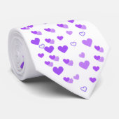 Cravate Cluster de coeur pourpre (Roulé)