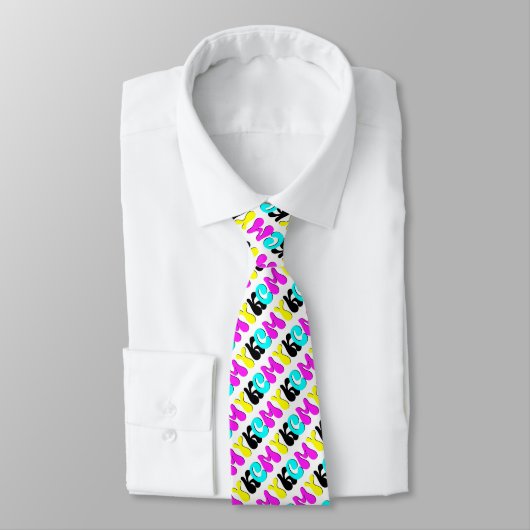 Cravate CMYK Funky Retro (Attaché)