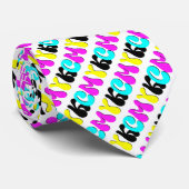 Cravate CMYK Funky Retro (Roulé)