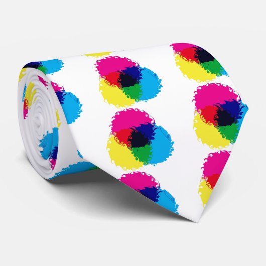 Cravate CMYK psychédélique (Roulé)
