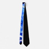 Cravate Cobalt bleu floral élégant bleu hydrangées (Dos)