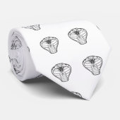 Cravate Cobra Snake Animal noir Boite venomeuse (Roulé)