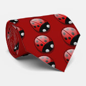 Cravate Coccinelle mignonne de bande dessinée (Roulé)