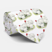 Cravate Cochin : Bantams blancs (Roulé)