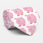 Cravate cochon grassouillet souriant (Roulé)