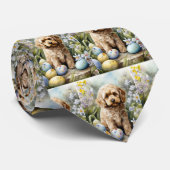 Cravate Cockapoo avec vacances de Pâques  (Roulé)