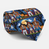 Cravate Cocker Chiens espagnols Citrouille Halloween Funny (Roulé)