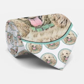 Cravate Cocker Spaniel Buff Peinture - Art Chien original (Roulé)