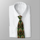 Cravate Cocker Spaniel Chien en robe de fête St. Patrick (Attaché)