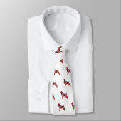 Cravate Cocker Spaniel Chien Motif géométrique Silhouette (Attaché)