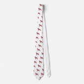 Cravate Cocker Spaniel Chien Motif géométrique Silhouette (Devant)