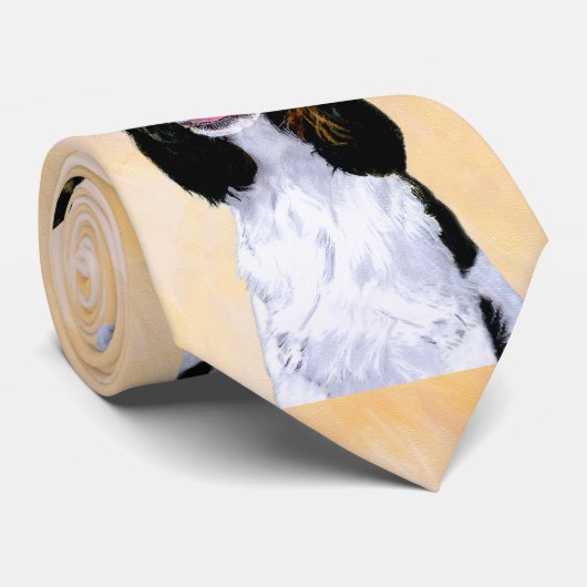 Cravate Cocker Spaniel (Parti) Peinture - Art Chien origin (Roulé)