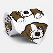 Cravate cocker spaniel peeeer brun et blanc (Roulé)