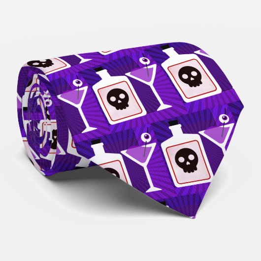 Cravate Cocktail PopArt Halloween (Roulé)