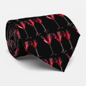 Cravate Cocktails rouges en verre de martini avec cerise d (Roulé)