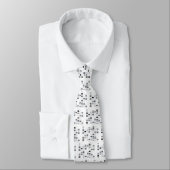 Cravate Code ADN noir sur blanc (Attaché)