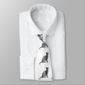 Cravate CODE BARRE CHAT Kitty Code-barres Motif de chat po (Attaché)