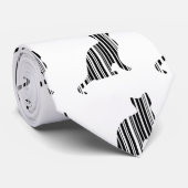 Cravate CODE BARRE CHAT Kitty Code-barres Motif de chat po (Roulé)