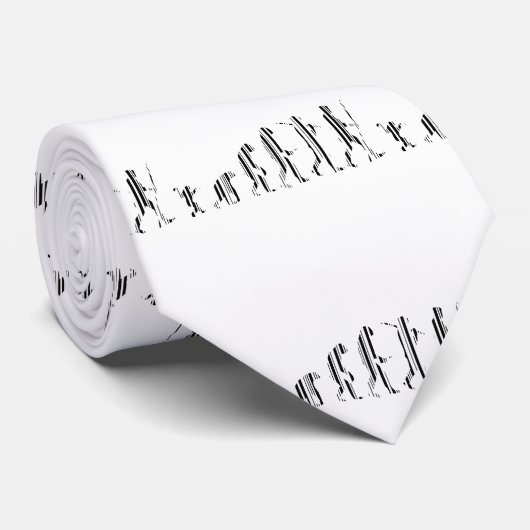 Cravate CODE BARRE ÉVOLUTION Modèle de code-barres Darwin (Roulé)