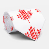 CRAVATE CODE BARRE FEUILLE D'ÉRABLE DRAPEAU CANADA MOTIF D (Roulé)