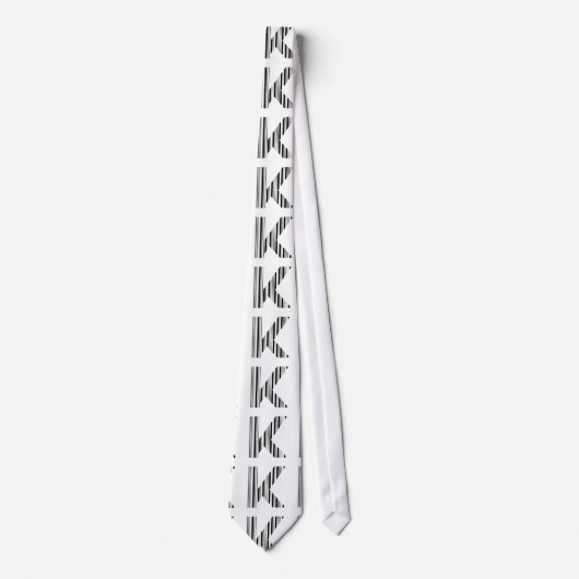 Cravate Code-barres LETTRE K Premier motif de code-barres (Devant)