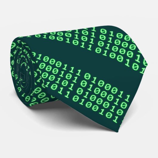 Cravate Code binaire pour le GEEK (Roulé)