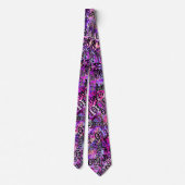 Cravate Code binaire Violet rose (Dos)