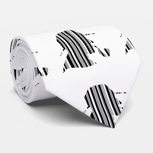 Cravate CODE DE BARRE DÉTECTIVE Motif Code-barres Fumeur (Roulé)