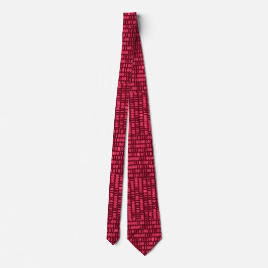 Cravate "Code ordinateur/binaire - rouge" (Dos)