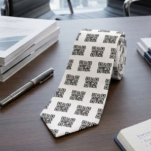 Cravate Code QR personnalisé motif promotionnel