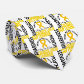 Cravate Coeur 1,2 de mois de conscience de Cancer (Roulé)