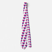 Cravate Coeur bisexuel de drapeau (Devant)