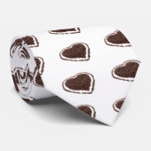 Cravate Coeur café (Roulé)