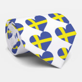 Cravate coeur d'amour de la suède - drapeau de la suède (Roulé)