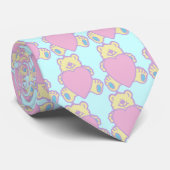 Cravate Coeur d'amour de l'ours en peluche mignon (Roulé)