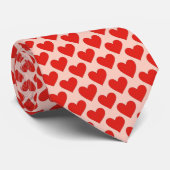 Cravate Cœur de la Saint-Valentin traditionnel rouge (Roulé)