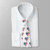 Cravate coeur du drapeau américain (Attaché)