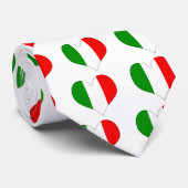 Cravate Coeur du drapeau italien (Roulé)