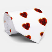 Cravate Coeur flamboyant (Roulé)