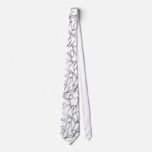 Cravate coeur gris (Devant)