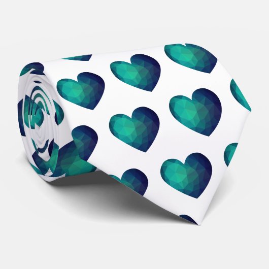 Cravate Coeur hitech bleu (Roulé)