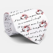 Cravate Coeur métallique avec sonnet de Shakespeare 18 (Roulé)