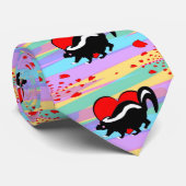 Cravate Coeur mignon de mouffette. Jour heureux (Roulé)