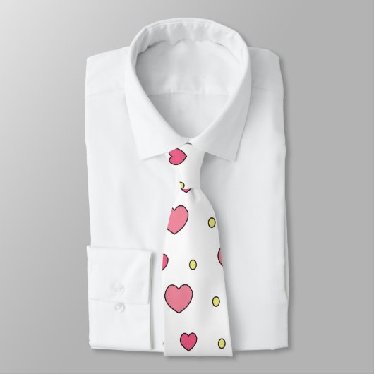Cravate coeur mixte motif valentine's day (Attaché)