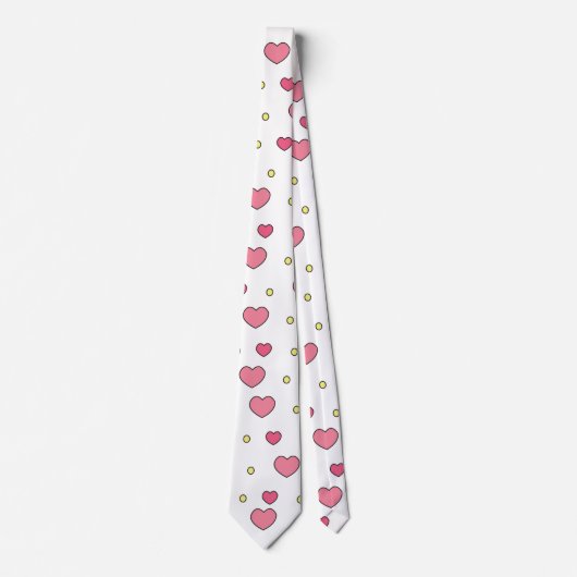 Cravate coeur mixte motif valentine's day (Devant)