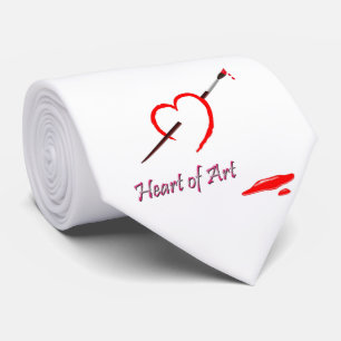 Cravate Coeur rouge de l'art Amour Peinture Peinture Artis