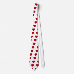 Cravate Coeur rouge tressé
