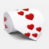 Cravate coeur rouge valentin (Roulé)