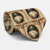 Cravate Coeur sacré de catholique de Jésus religieux (Roulé)